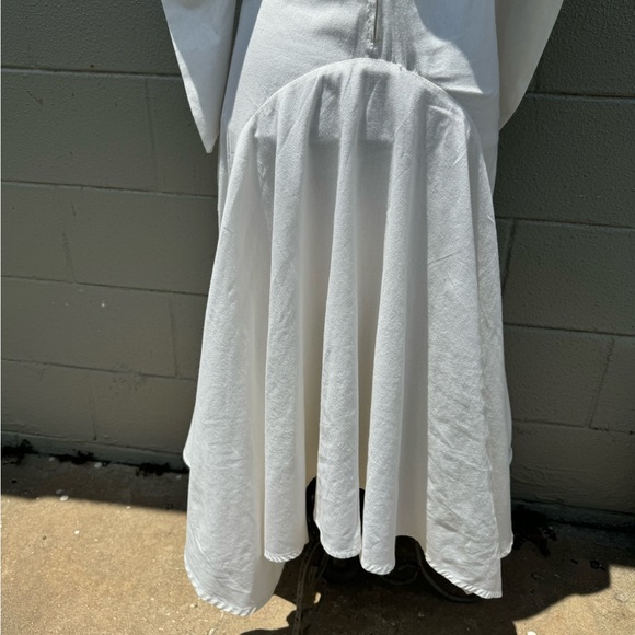 Vtg 80s Gunne Sax Style White Mutton Sleeve Midi Dress Lace Sz S Cottage Prairie - Picture 8 of 9